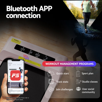 Everfit Treadmill Electric Walking Pad Incline Under Desk Home Gym 380mm Pink-Sports &amp; Fitness > Exercise, Gym &amp; Fitness > Treadmills-PEROZ Accessories