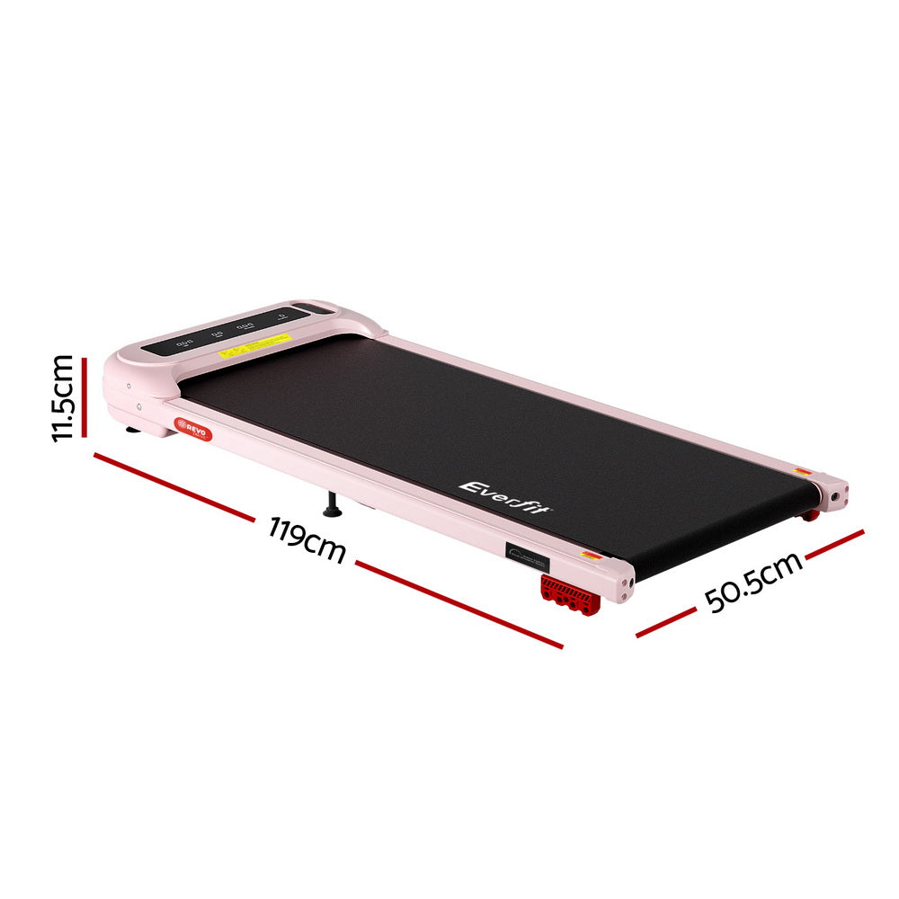 Everfit Treadmill Electric Walking Pad with Incline Under Desk Home Gym Pink-Sports &amp; Fitness > Exercise, Gym &amp; Fitness > Treadmills-PEROZ Accessories