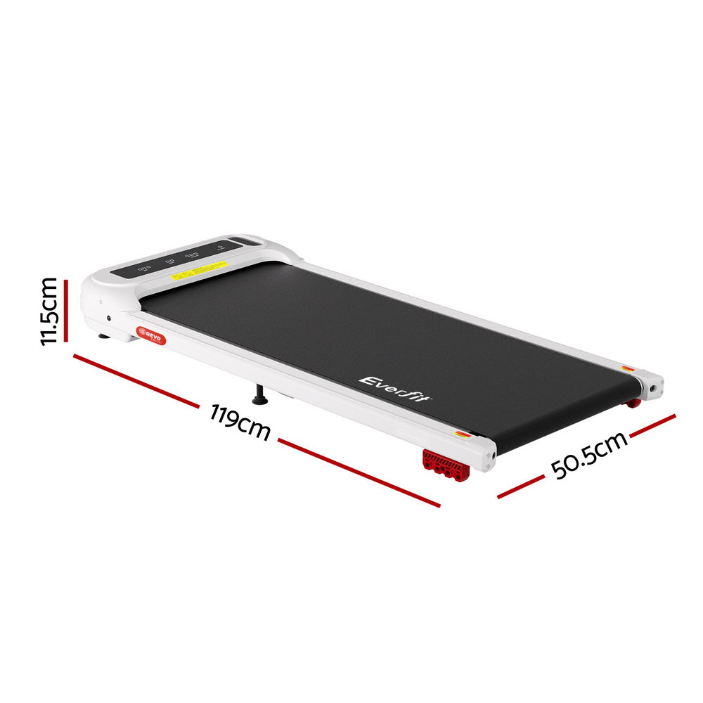 Everfit Treadmill Electric Walking Pad with Incline Under Desk Home Gym White-Sports &amp; Fitness > Exercise, Gym &amp; Fitness > Treadmills-PEROZ Accessories
