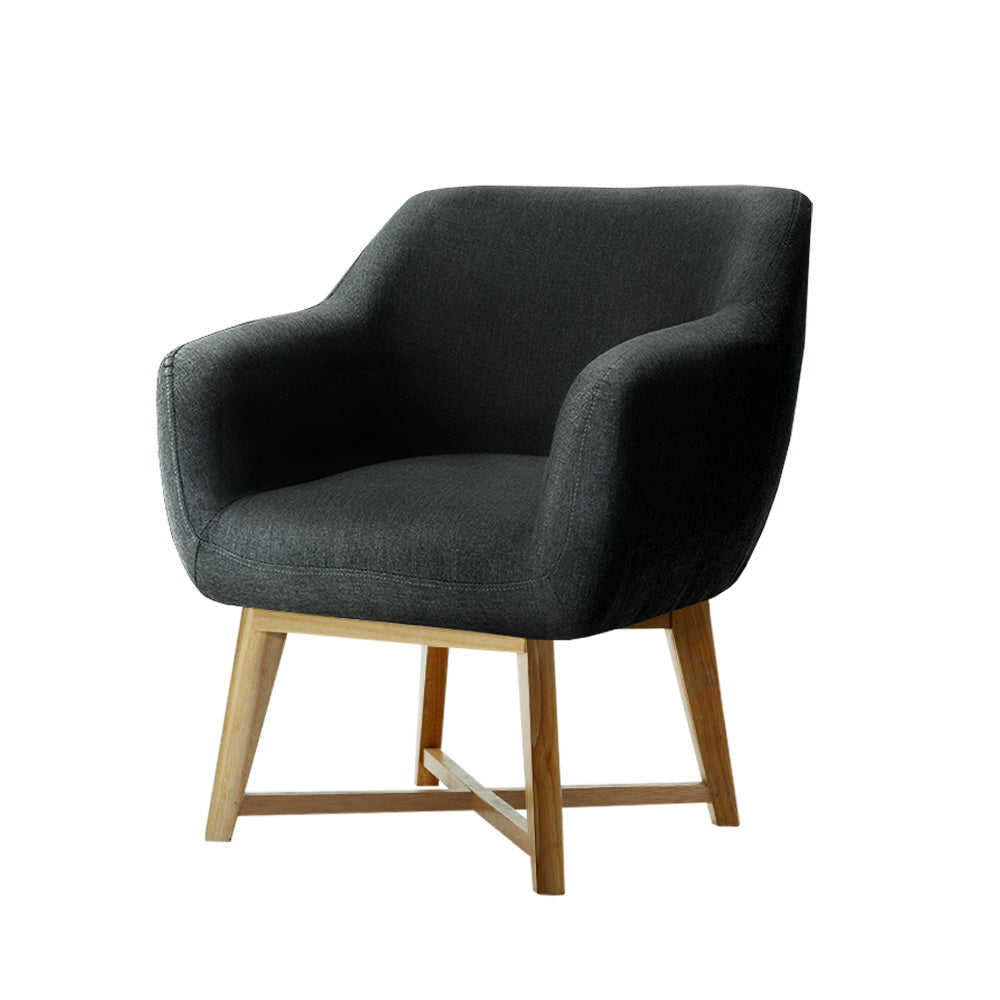 Artiss Armchair Tub Chair Charcoal Aston-Furniture &gt; Living Room-PEROZ Accessories