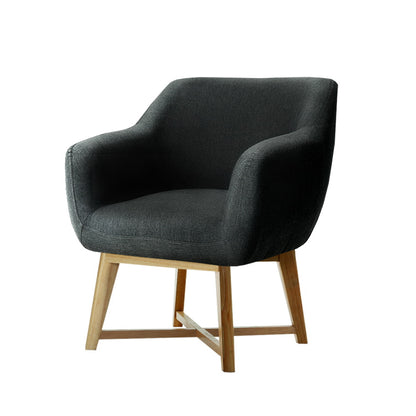 Artiss Armchair Tub Chair Charcoal Aston-Furniture &gt; Living Room-PEROZ Accessories