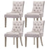 Artiss Dining Chairs Set of 4 Linen French Provincial Beige-Furniture > Dining > Kitchen & Dining Chairs-PEROZ Accessories
