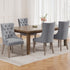 Artiss Dining Chairs Set of 4 Linen French Provincial Grey-Furniture > Dining > Kitchen & Dining Chairs-PEROZ Accessories
