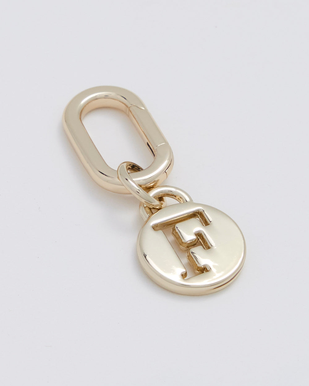Letter F Charm With Oval Hinge Ring Clip-Accessories-PEROZ Accessories