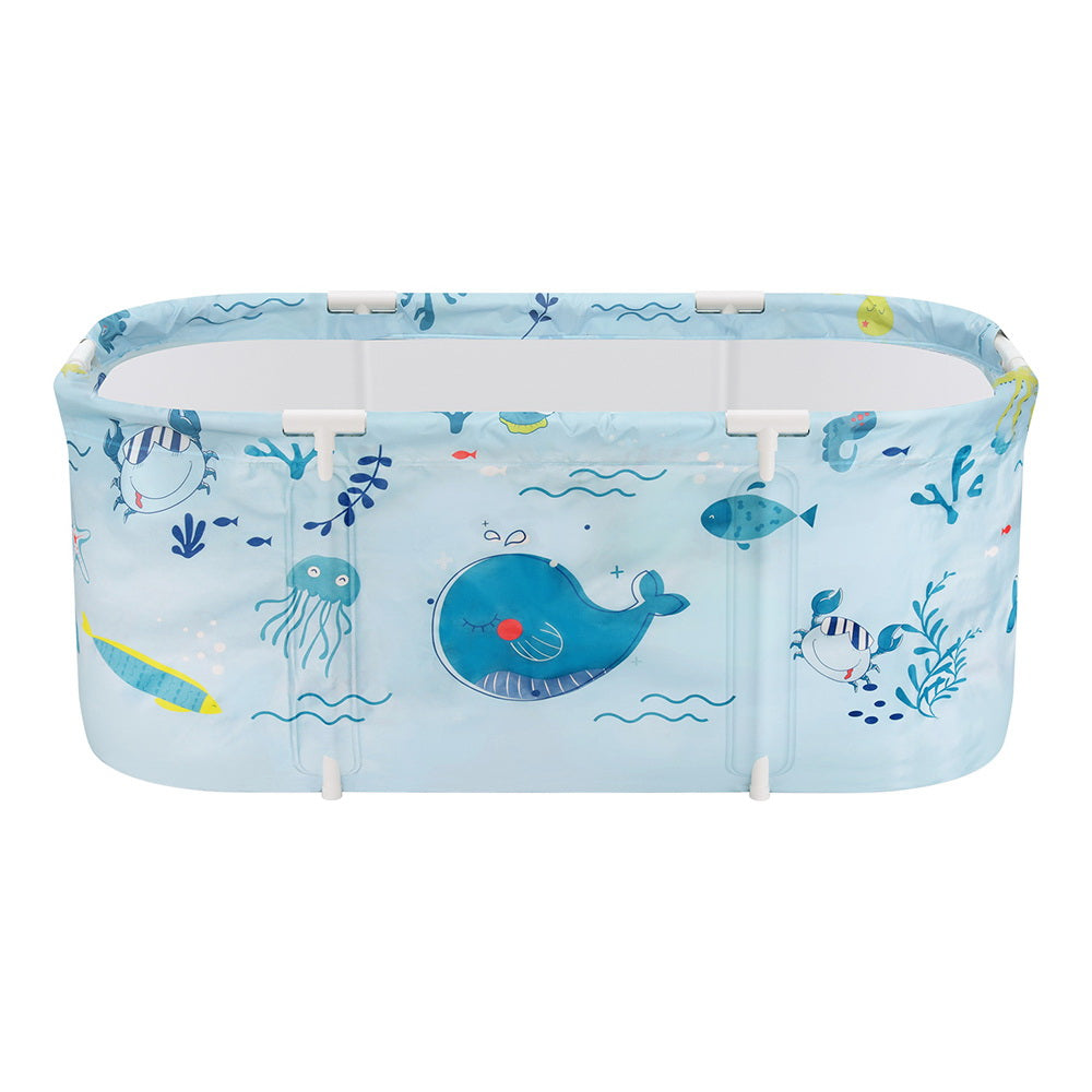 Weisshorn Foldable Bathtub PVC Spa Bucket Inflatable Cushion 113x61cm Blue-Outdoor Recreation &gt; Camping &gt; Portable Toilets &amp; Showers-PEROZ Accessories