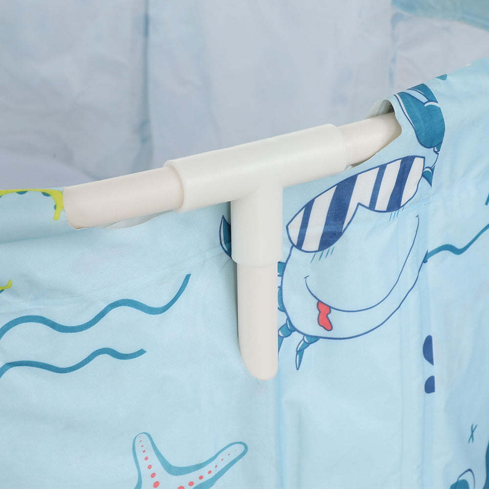 Weisshorn Foldable Bathtub PVC Spa Bucket Inflatable Cushion 134x65cm Blue-Outdoor Recreation &gt; Camping &gt; Portable Toilets &amp; Showers-PEROZ Accessories