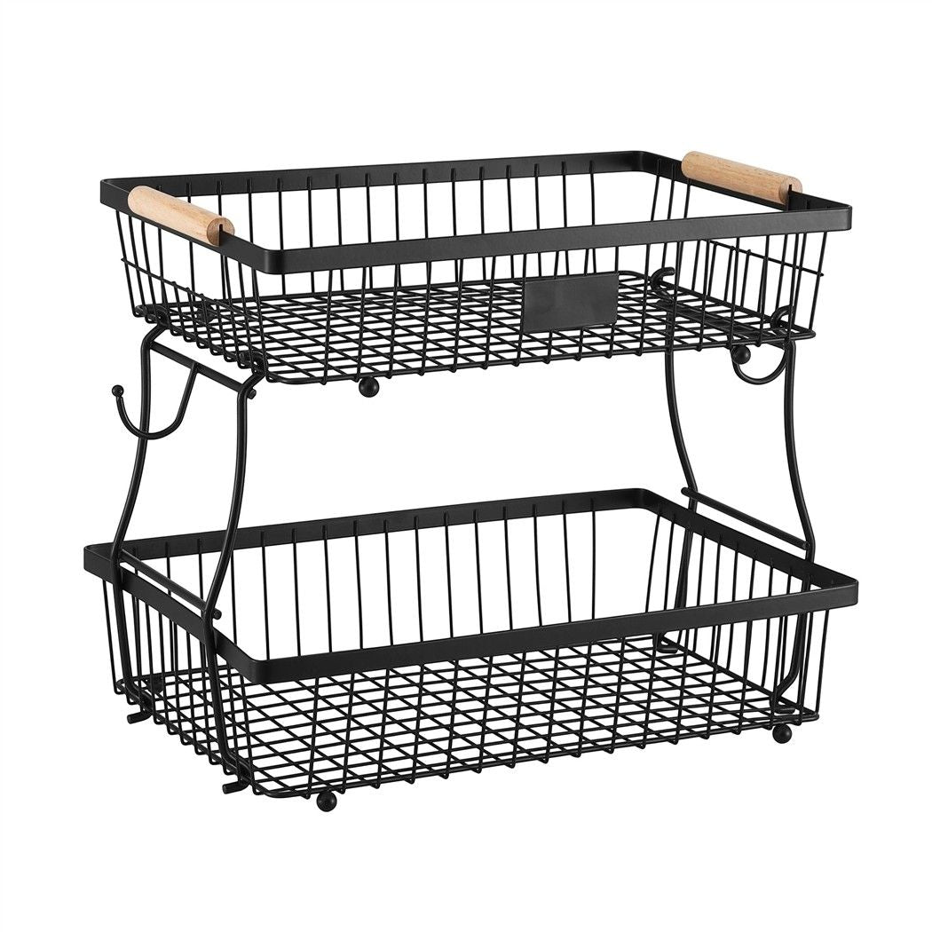 5-Star Chef 2 Tier Fruit Basket Bowl Detachable Kitchen Food Storage Stand-Home &amp; Garden > Kitchenware > Food Storage-PEROZ Accessories