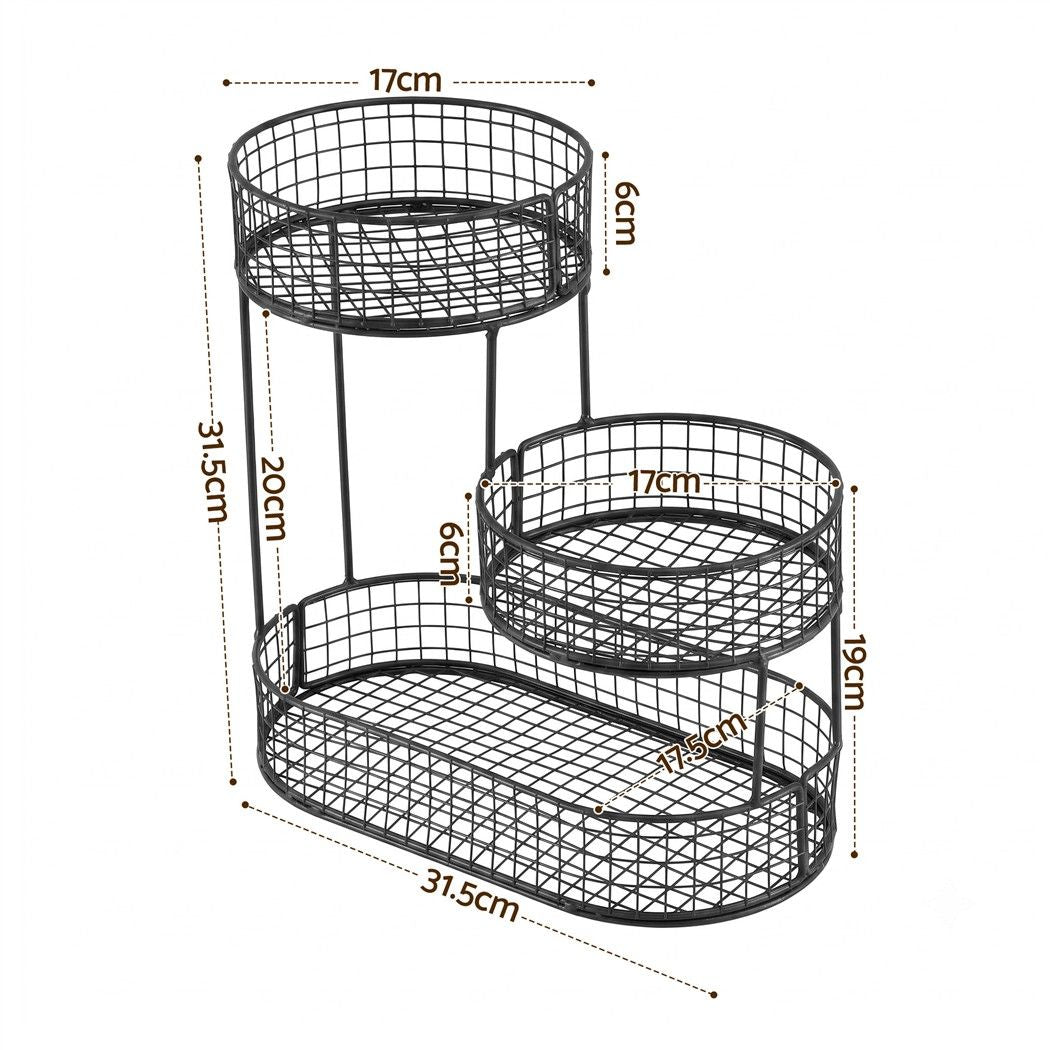 5-Star Chef Fruit Basket Bowl Space Saving Kitchen Food Storage Organiser-Home &amp; Garden > Kitchenware > Food Storage-PEROZ Accessories