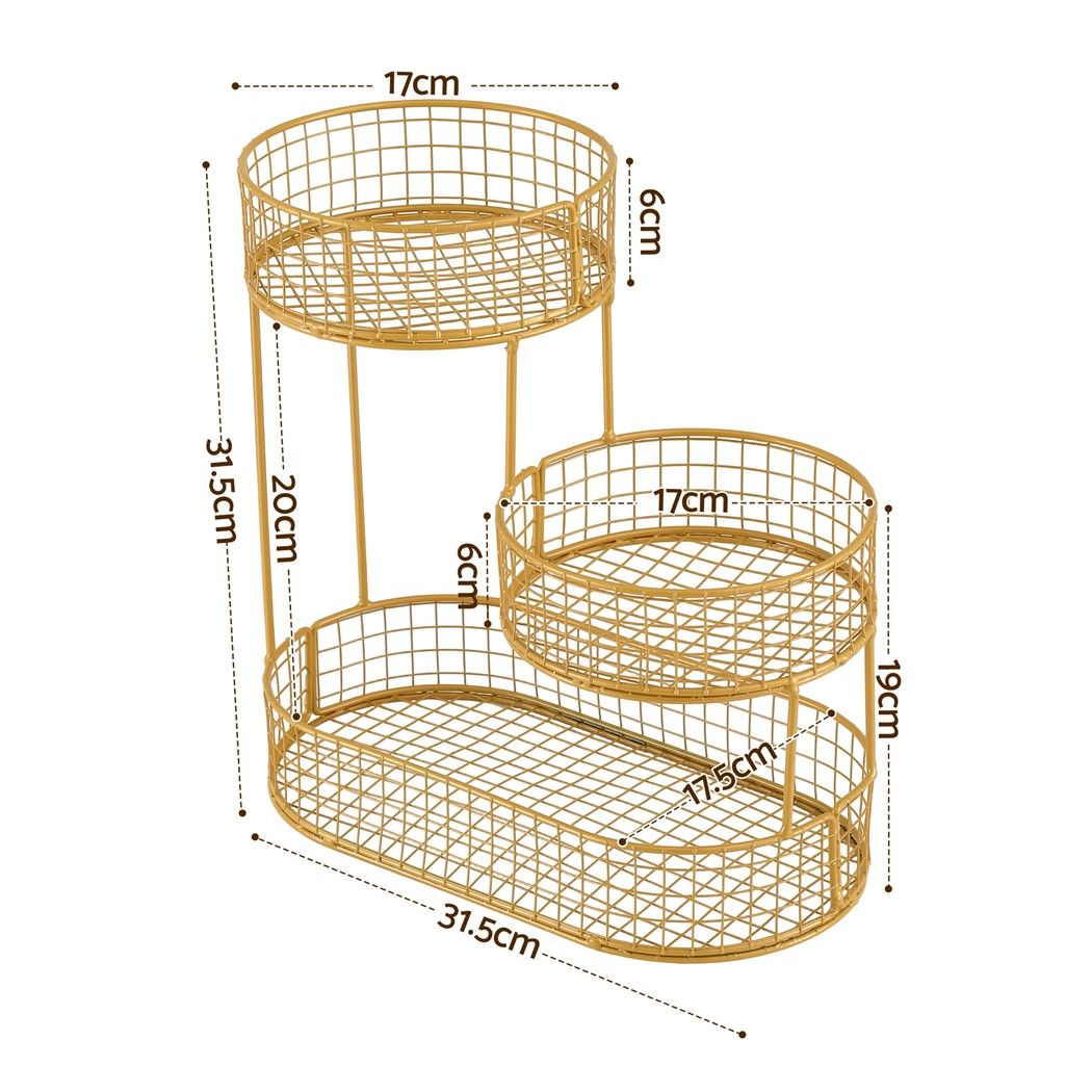 5-Star Chef Fruit Basket Bowl Space Saving Kitchen Food Storage Organiser-Home &amp; Garden > Kitchenware > Food Storage-PEROZ Accessories