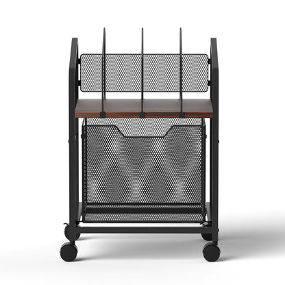 Artiss Mobile File Cabinet Rolling with Locking Wheels Wood Top Compact Storage Organiser Black-Furniture > Office > Storage Cabinets-PEROZ Accessories