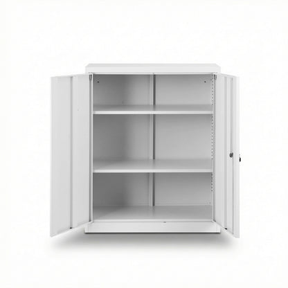 Artiss Steel Locker Cabinet Filing Mental Storage 3-Point Lock Adjustable Shelves White-Furniture > Office > Storage Cabinets-PEROZ Accessories