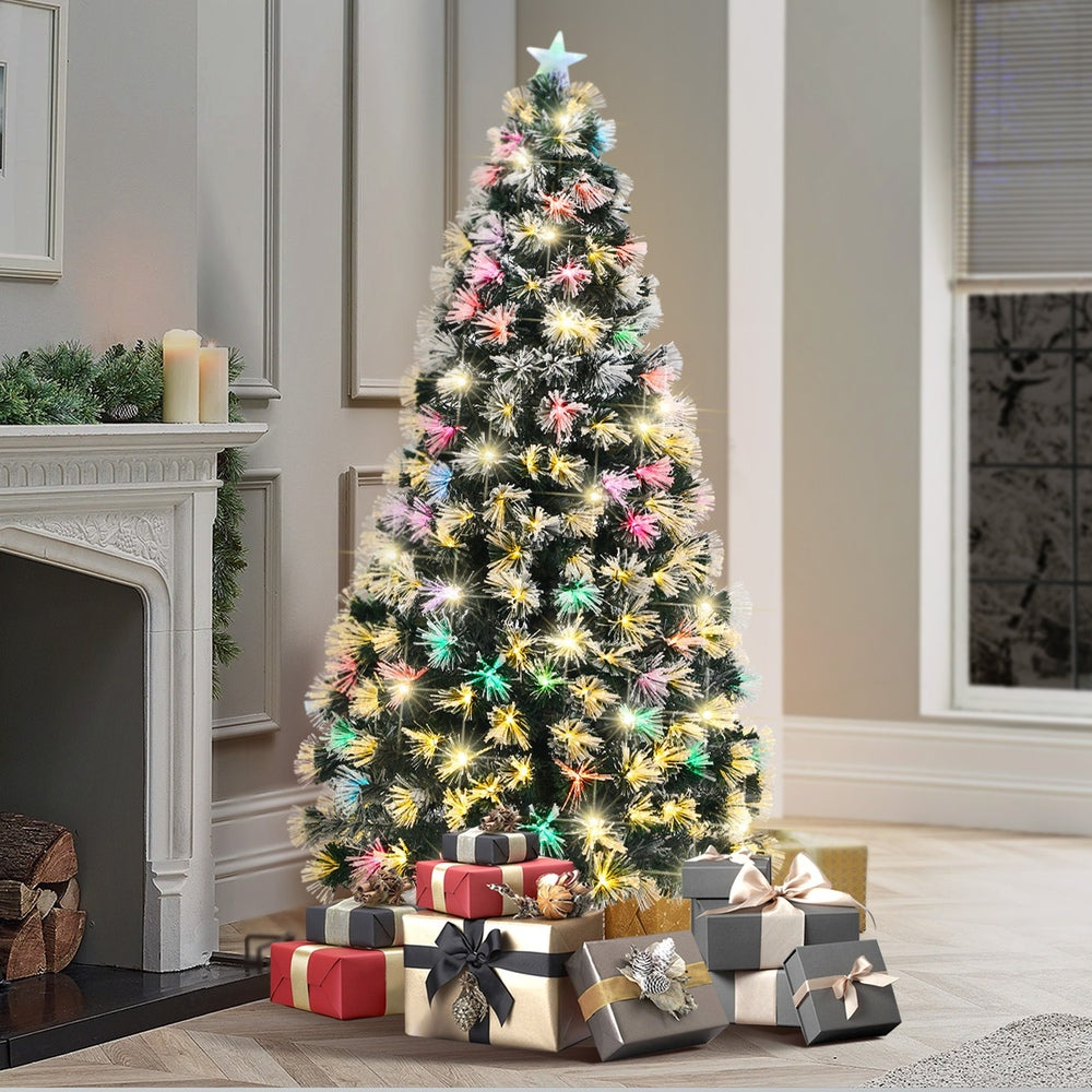 Mazam Christmas Tree 1.8M 6FT Fibre Optic Multi Colour LED Light-Christmas Tree-PEROZ Accessories