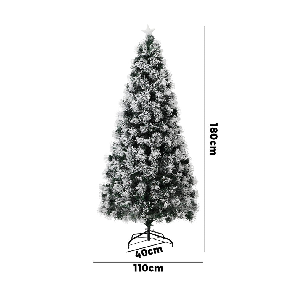 Mazam Christmas Tree 1.8M 6FT Fibre Optic Multi Colour LED Light-Christmas Tree-PEROZ Accessories