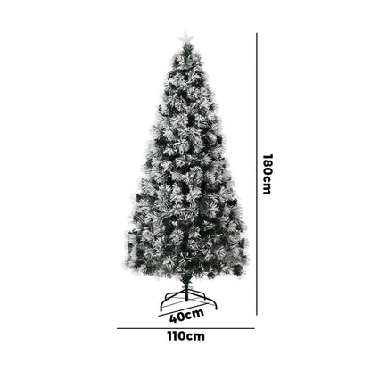 Mazam Christmas Tree 1.8M 6FT Fibre Optic Multi Colour LED Light-Christmas Tree-PEROZ Accessories