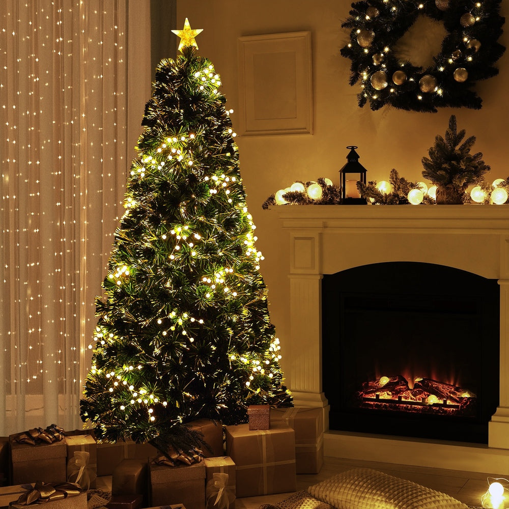 Tinseltown LED Christmas Tree 1.8M 6FT Fibre-optics Warm Lights-Christmas Tree-PEROZ Accessories