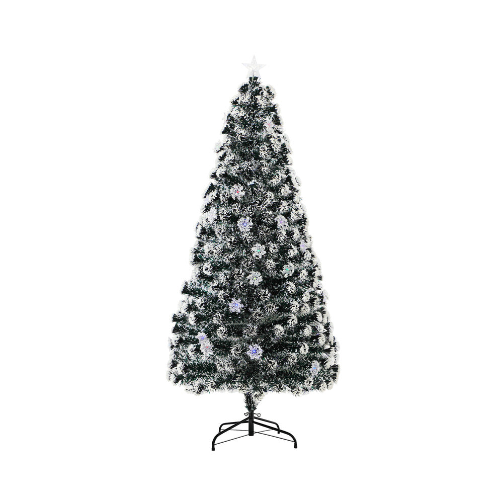 Mazam Christmas Tree 1.8M 6FT Snowflakes Green with LED lights-Christmas Tree-PEROZ Accessories