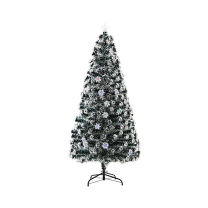 Mazam Christmas Tree 1.8M 6FT Snowflakes Green with LED lights-Christmas Tree-PEROZ Accessories