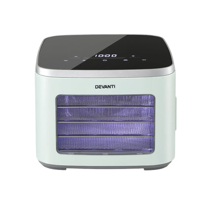 Devanti Food Dehydrator Machine 5 Tray Mini Fruit Dryer Maker Green-Appliances > Kitchen Appliances > Food Dehydrators-PEROZ Accessories