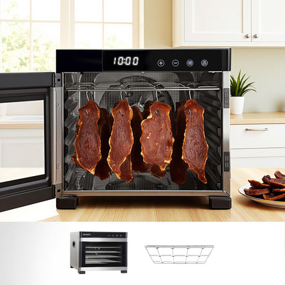 Devanti Food Dehydrator 6 Tray Fruit Dryer Jerky Maker With Stainless Steel Rack-Appliances > Kitchen Appliances > Food Dehydrators-PEROZ Accessories
