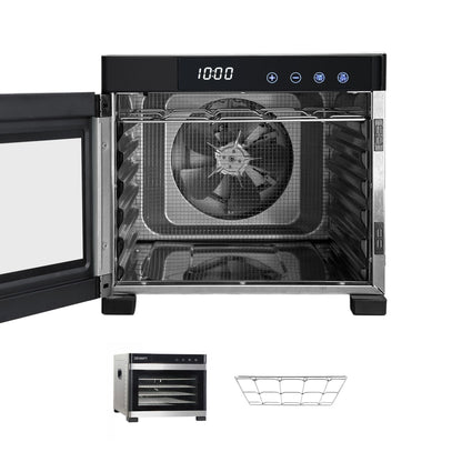 Devanti Food Dehydrator 6 Tray Fruit Dryer Jerky Maker With Stainless Steel Rack-Appliances > Kitchen Appliances > Food Dehydrators-PEROZ Accessories