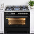Devanti 90cm Dual Fuel Cooker Gas Cooktop Electric Oven 5 Burner-Appliances > Kitchen Appliances > Cooktops & Stoves-PEROZ Accessories