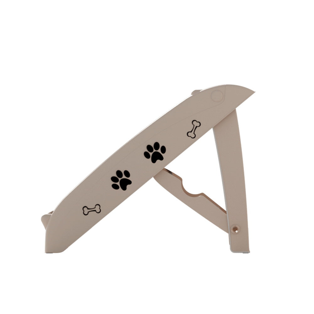 i.Pet Dog Ramp Steps For Bed Sofa Car Pet Stairs Ladder Portable Foldable Beige-Pet Care &gt; Dog Supplies &gt; Dog Steps &amp; Ramps-PEROZ Accessories