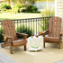 Gardeon Outdoor Table and Chairs HDPE Folding Adirondack Beach Chair Patio Furniture-Furniture > Outdoor > Outdoor Chairs-PEROZ Accessories