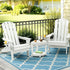 Gardeon Outdoor Table and Chairs HDPE Folding Adirondack Beach Chair Patio Furniture White-Furniture > Outdoor > Outdoor Chairs-PEROZ Accessories