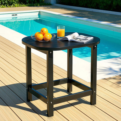 Gardeon Outdoor Coffee Side Table HDPE Desk Patio Furniture Camping Garden Black-Furniture &gt; Outdoor &gt; Outdoor Chairs-PEROZ Accessories