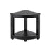 Gardeon Outdoor Coffee Side Table HDPE Desk Corner Shower Stool Bench Seat with Storage Shelf Black-Furniture > Living Room > Side Tables-PEROZ Accessories