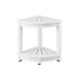 Gardeon Outdoor Coffee Side Table HDPE Desk Corner Shower Stool Bench Seat with Storage Shelf White-Furniture > Living Room > Side Tables-PEROZ Accessories