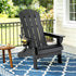 Gardeon Outdoor Chairs Folding Adirondack Beach Chair HDPE Sun Lounge Patio Furniture Garden Black-Furniture > Outdoor > Outdoor Chairs-PEROZ Accessories