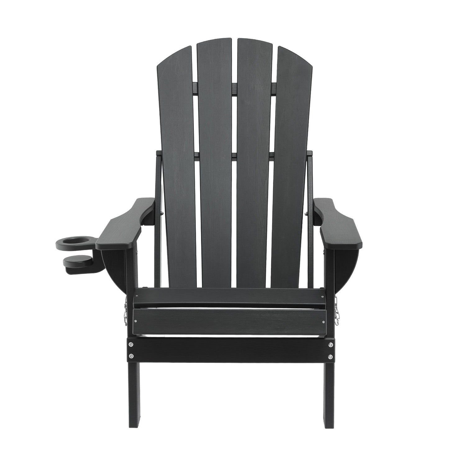 Gardeon Outdoor Chairs Folding Adirondack Beach Chair HDPE Sun Lounge Patio Furniture Garden Black-Furniture > Outdoor > Outdoor Chairs-PEROZ Accessories