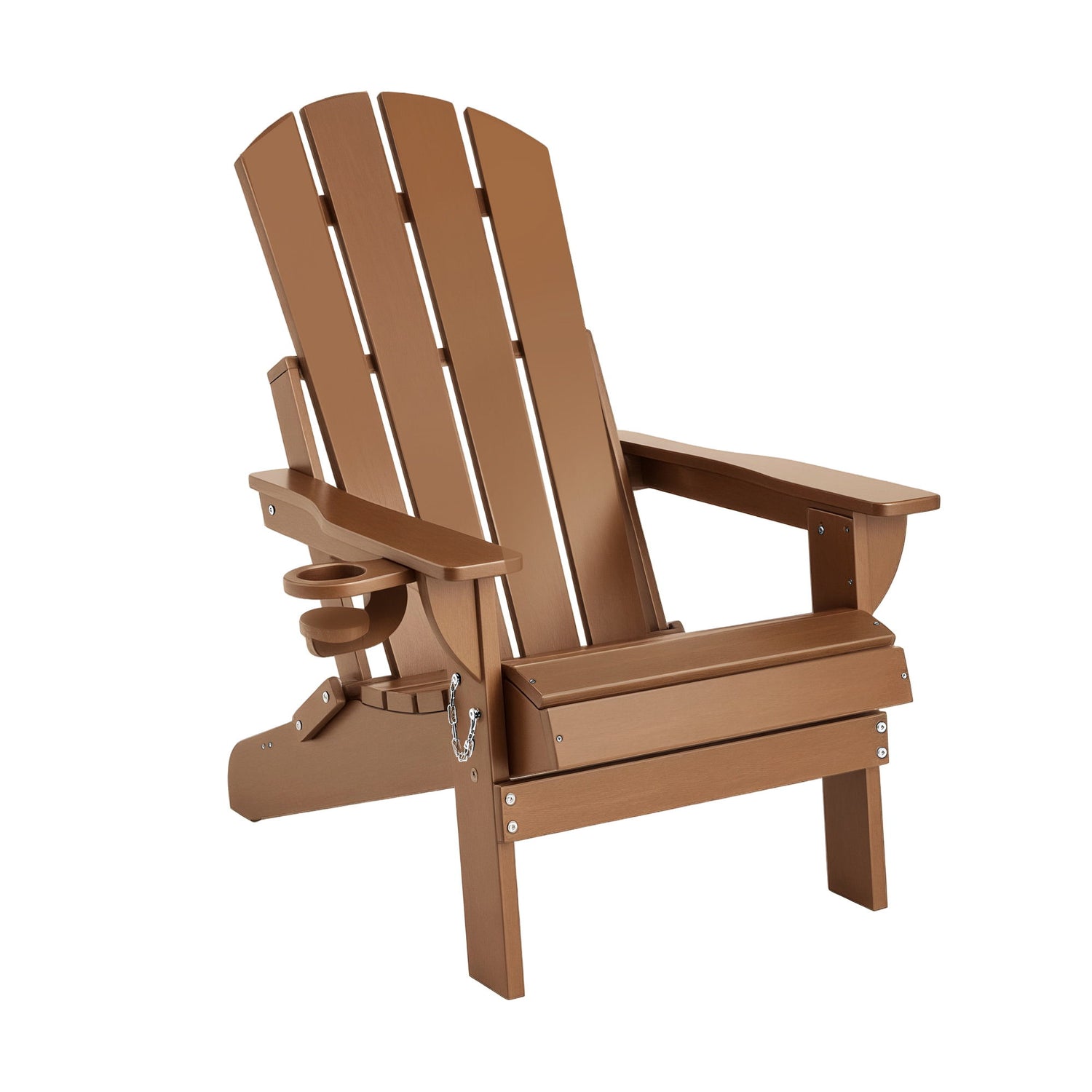 Gardeon Outdoor Chairs Folding Adirondack Beach Chair HDPE Sun Lounge Patio Furniture Garden Brown-Furniture > Outdoor > Outdoor Chairs-PEROZ Accessories