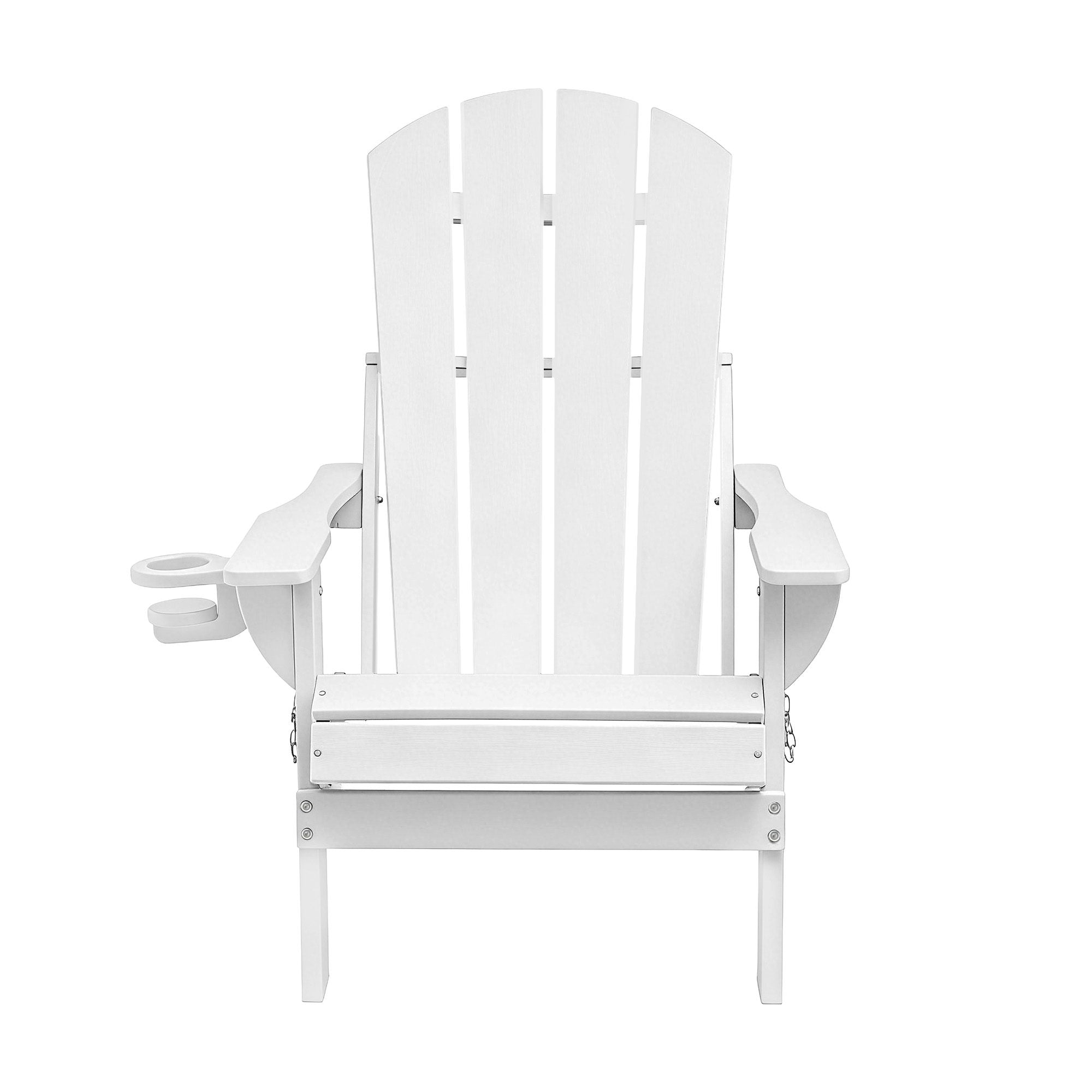 Gardeon Outdoor Chairs Folding Adirondack Beach Chair HDPE Sun Lounge Patio Furniture Garden White-Furniture > Outdoor > Outdoor Chairs-PEROZ Accessories