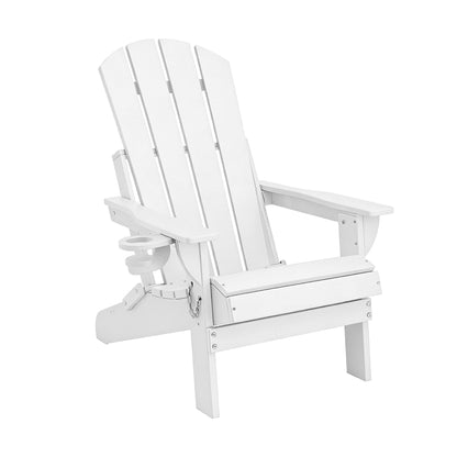 Gardeon Outdoor Chairs Folding Adirondack Beach Chair HDPE Sun Lounge Patio Furniture Garden White-Furniture > Outdoor > Outdoor Chairs-PEROZ Accessories