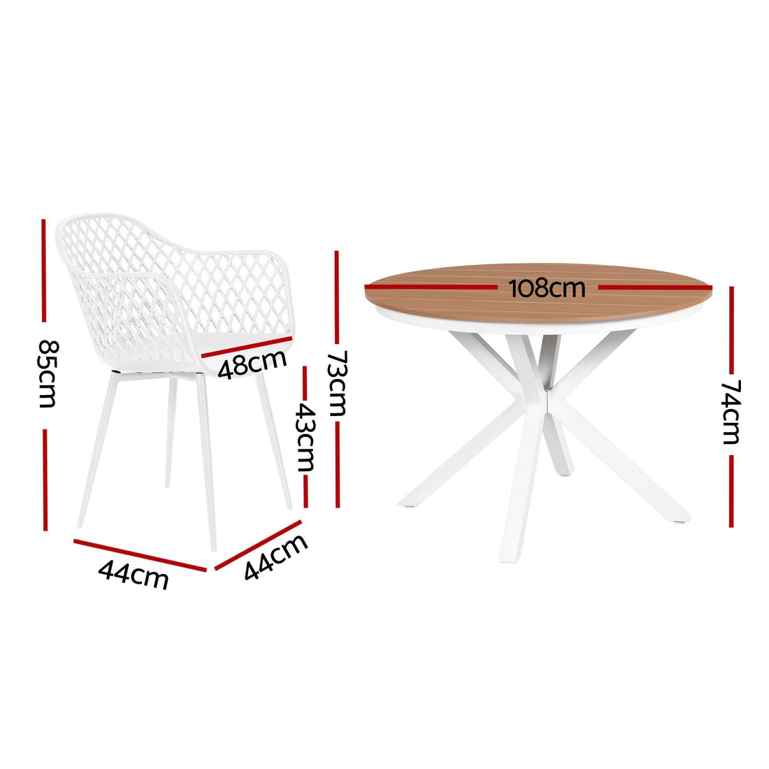 Gardeon 5PCS Outdoor Dining Set Table and Chairs Patio Garden Furniture Diamond-Furniture > Outdoor > Outdoor Dining Sets-PEROZ Accessories