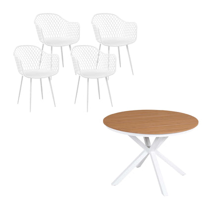 Gardeon 5PCS Outdoor Dining Set Table and Chairs Patio Garden Furniture Diamond-Furniture > Outdoor > Outdoor Dining Sets-PEROZ Accessories