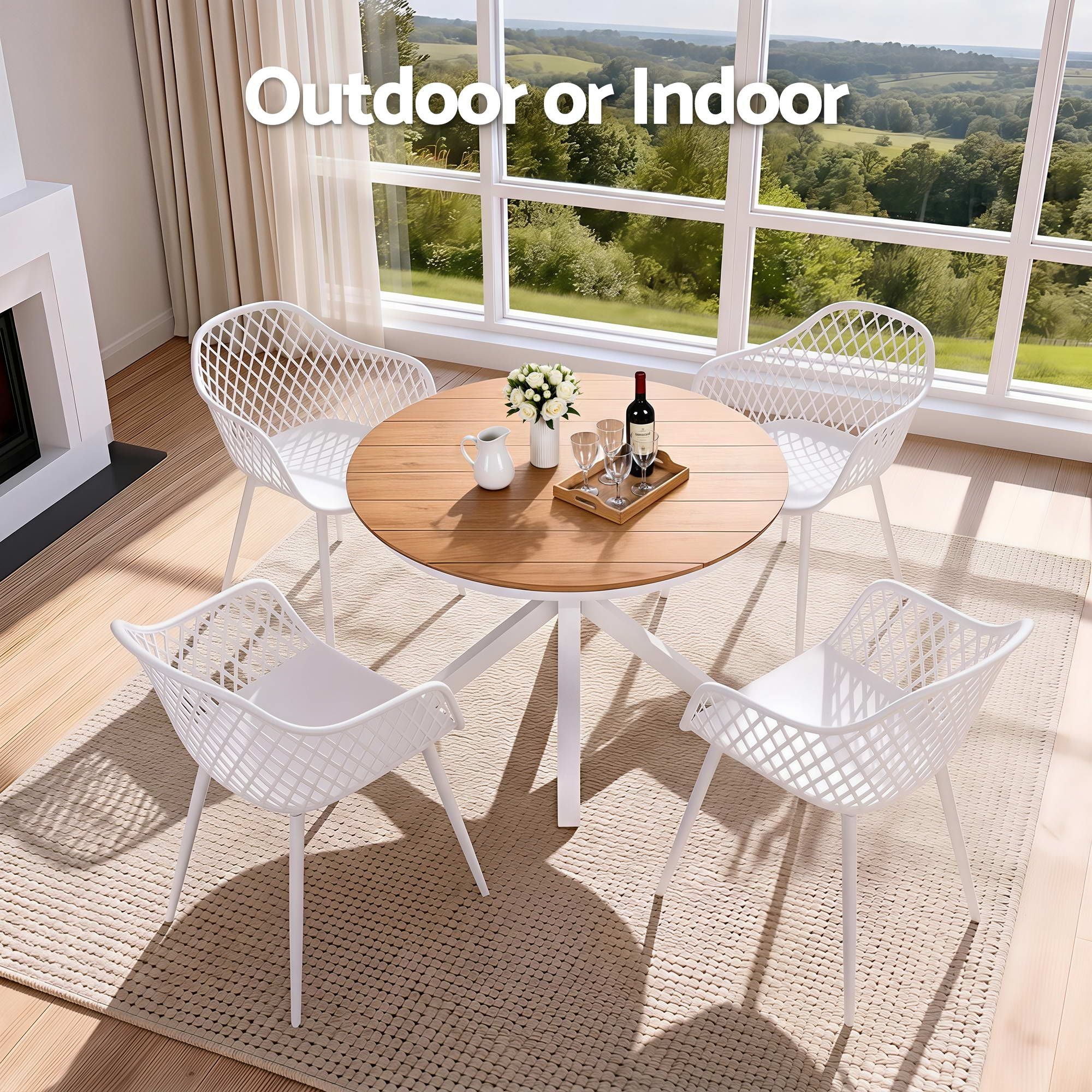 Gardeon 5PCS Outdoor Dining Set Table and Chairs Patio Garden Furniture Diamond-Furniture > Outdoor > Outdoor Dining Sets-PEROZ Accessories