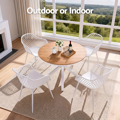 Gardeon 5PCS Outdoor Dining Set Table and Chairs Patio Garden Furniture Diamond-Furniture > Outdoor > Outdoor Dining Sets-PEROZ Accessories
