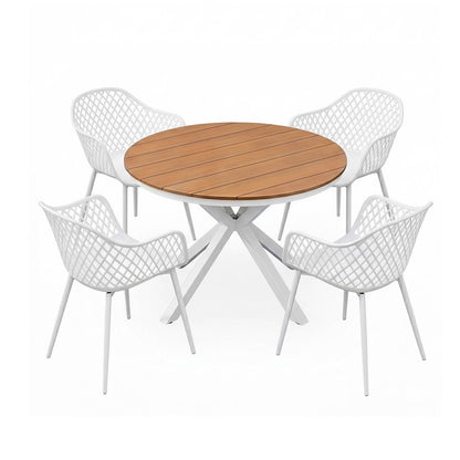 Gardeon 5PCS Outdoor Dining Set Table and Chairs Patio Garden Furniture Diamond-Furniture > Outdoor > Outdoor Dining Sets-PEROZ Accessories