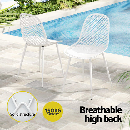 Gardeon 5PCS Outdoor Dining Set Table and Chairs Patio Garden Furniture Lattice-Furniture > Outdoor > Outdoor Dining Sets-PEROZ Accessories