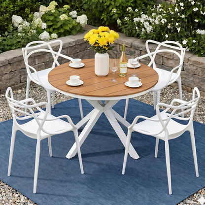 Gardeon 5PCS Outdoor Dining Set Table and Chairs Patio Garden Furniture Entwine-Furniture > Outdoor > Outdoor Dining Sets-PEROZ Accessories