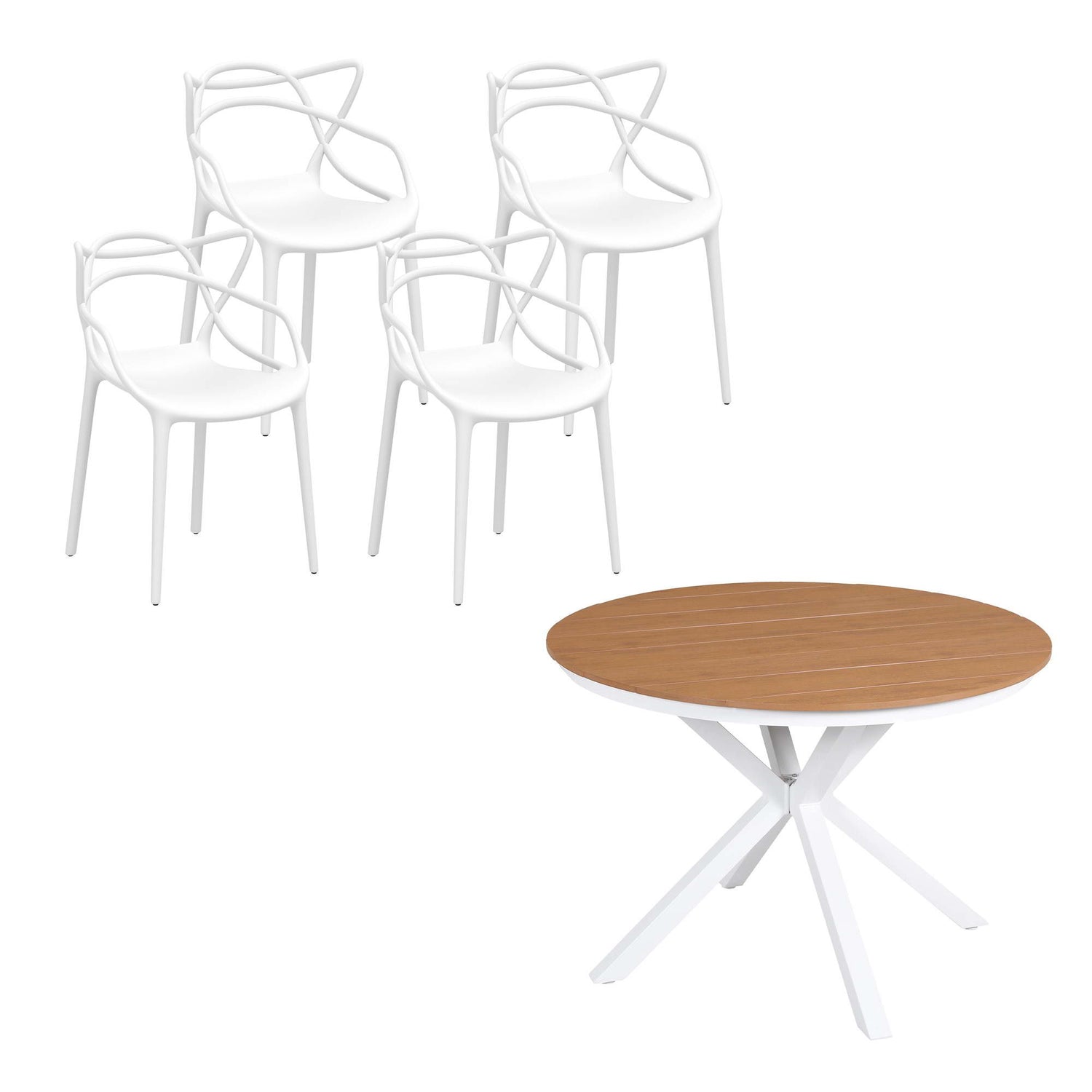 Gardeon 5PCS Outdoor Dining Set Table and Chairs Patio Garden Furniture Entwine-Furniture > Outdoor > Outdoor Dining Sets-PEROZ Accessories