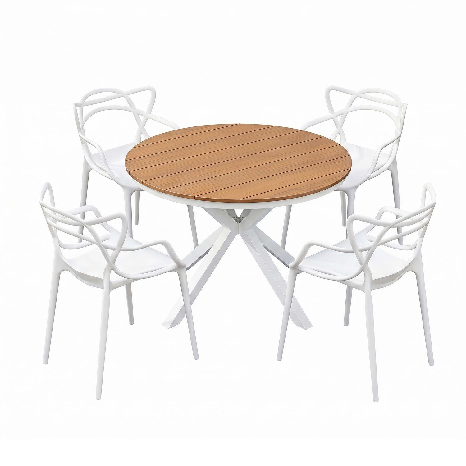 Gardeon 5PCS Outdoor Dining Set Table and Chairs Patio Garden Furniture Entwine-Furniture > Outdoor > Outdoor Dining Sets-PEROZ Accessories