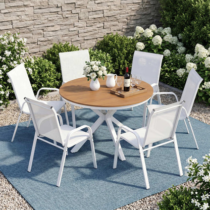 Gardeon 7PCS Outdoor Dining Set Table and Chairs Patio Garden Furniture Steel-Furniture > Outdoor > Outdoor Dining Sets-PEROZ Accessories