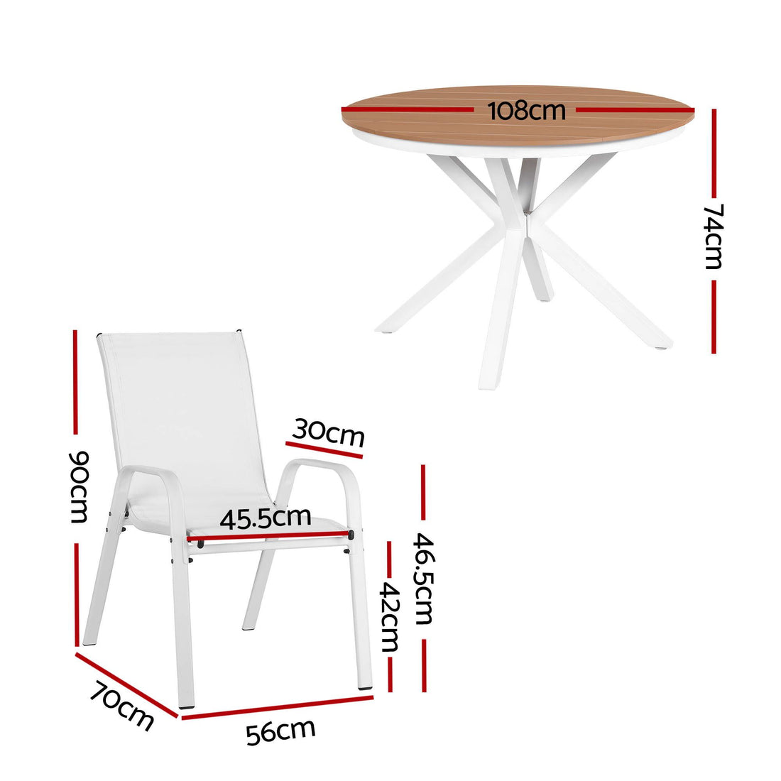 Gardeon 7PCS Outdoor Dining Set Table and Chairs Patio Garden Furniture Steel-Furniture > Outdoor > Outdoor Dining Sets-PEROZ Accessories