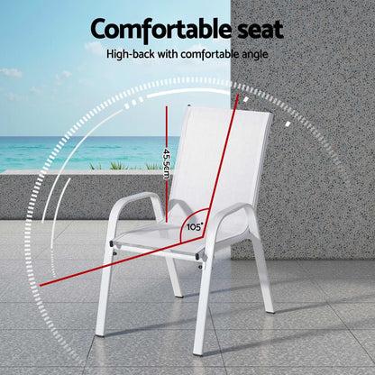 Gardeon 7PCS Outdoor Dining Set Table and Chairs Patio Garden Furniture Steel-Furniture > Outdoor > Outdoor Dining Sets-PEROZ Accessories