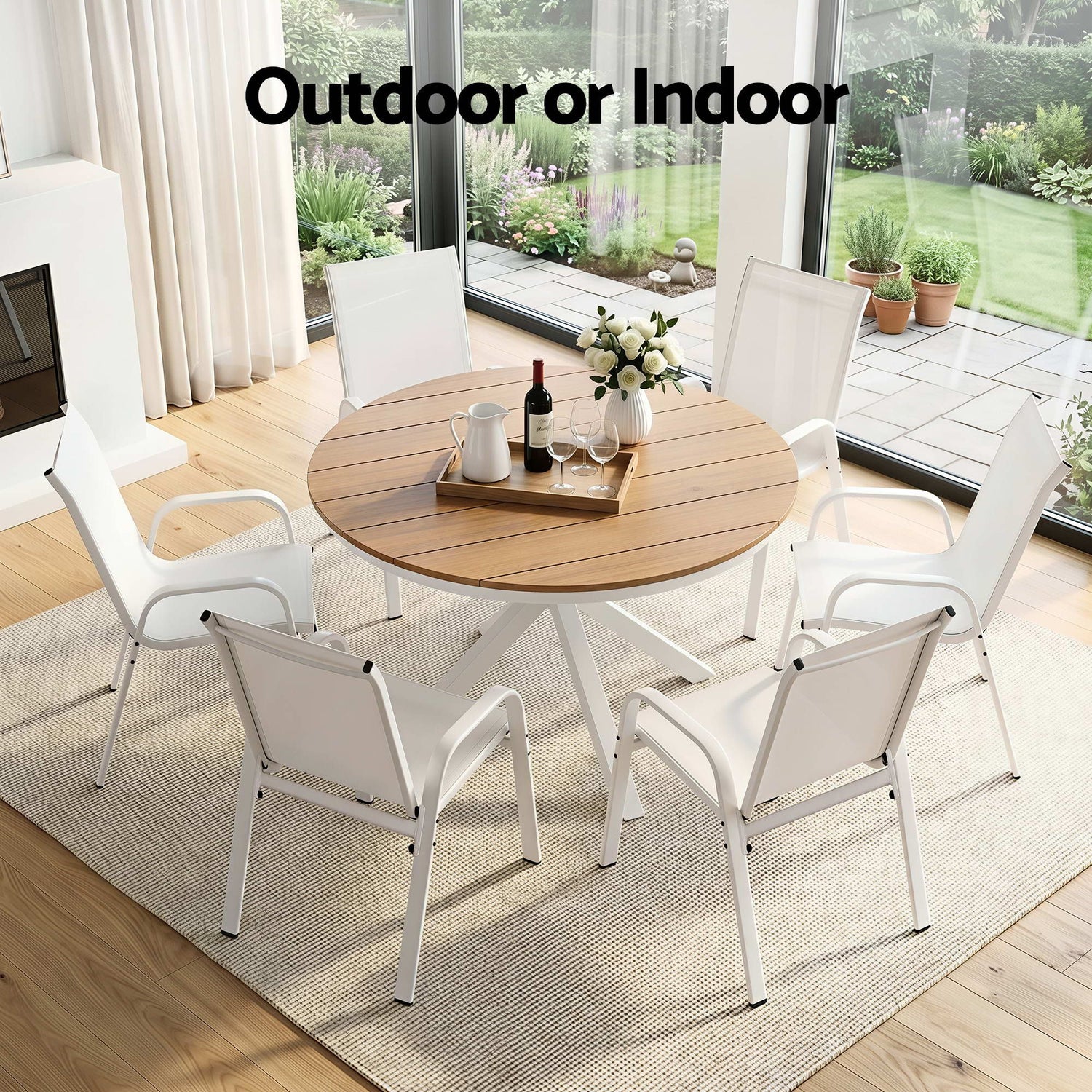 Gardeon 7PCS Outdoor Dining Set Table and Chairs Patio Garden Furniture Steel-Furniture > Outdoor > Outdoor Dining Sets-PEROZ Accessories