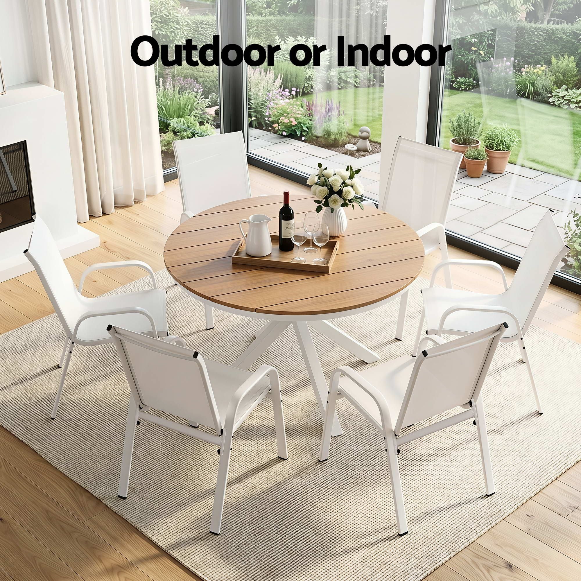 Gardeon 7PCS Outdoor Dining Set Table and Chairs Patio Garden Furniture Steel-Furniture > Outdoor > Outdoor Dining Sets-PEROZ Accessories